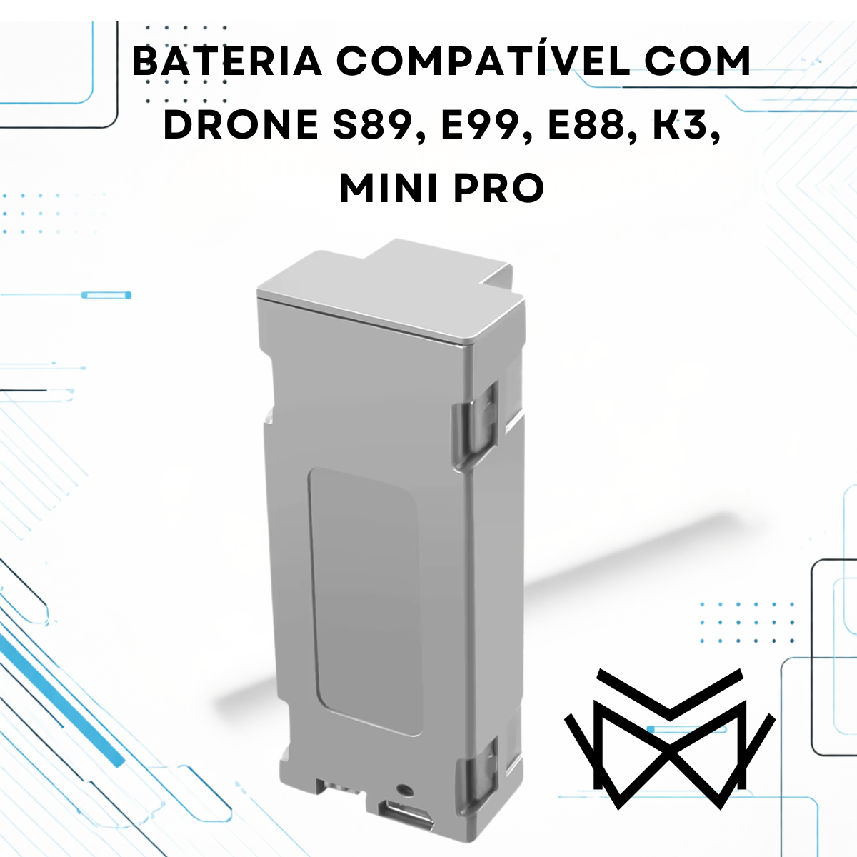 Bateria Drone Original Duravel 2600Mah Recarregavel USB