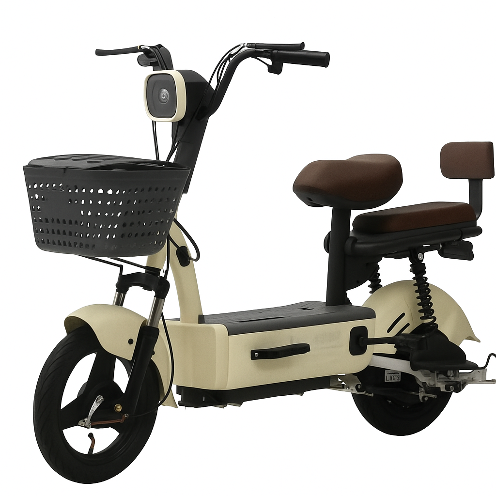 Bicicleta Scooter Elétrica 48v Painel Digital Alarme Sem Cnh