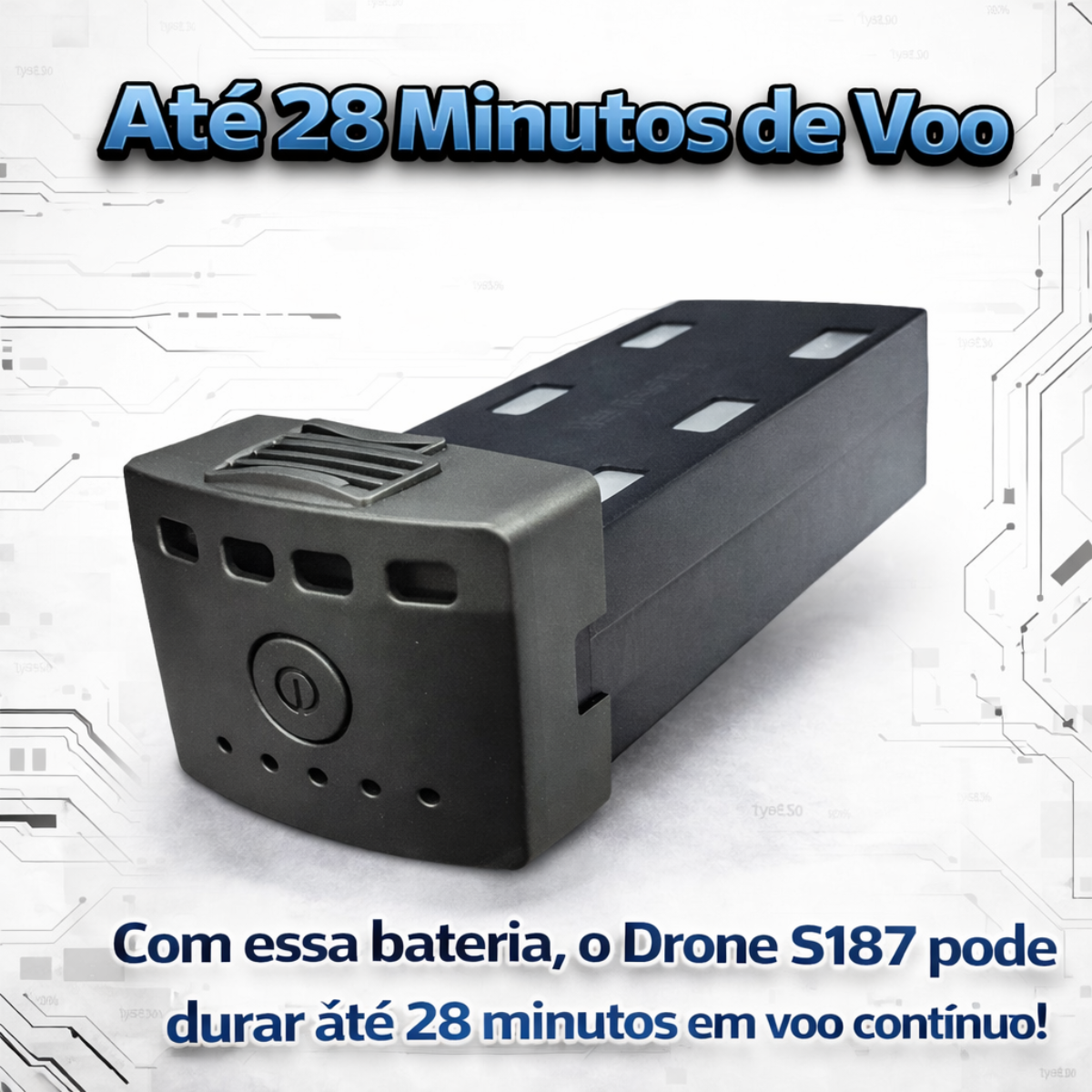 Bateria Drone S187 Original Duravel 3000mAh Recarregavel M USB