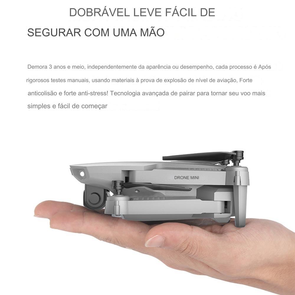 Drone Profissional E88 Pro Duas Câmeras 4K WiFi 2.4G FPV Compacto Controle Remoto