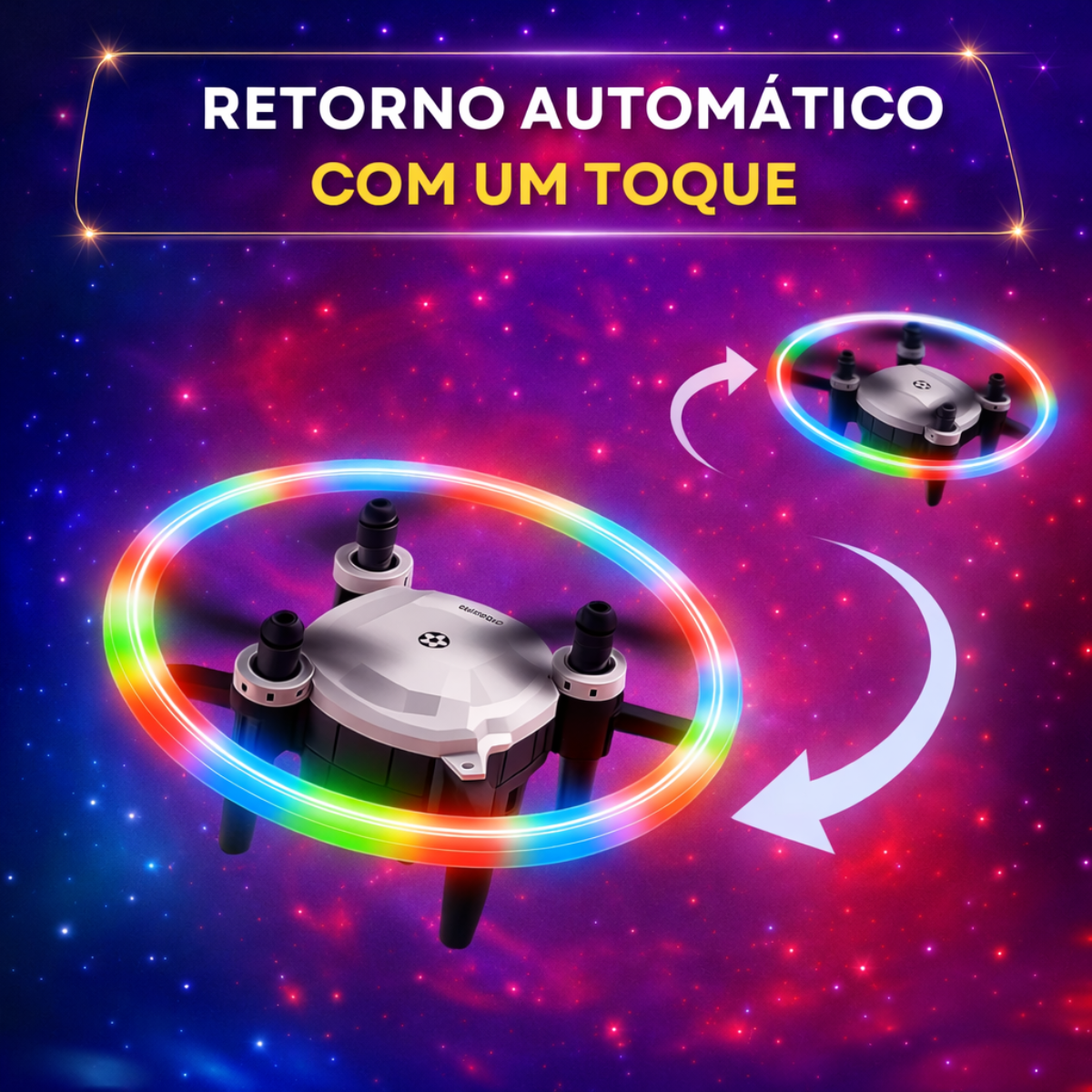 Drone Controle Remoto Giratório 360º Voa 100M Aurora Ball FX 41 Presente Crianças Inquebrável