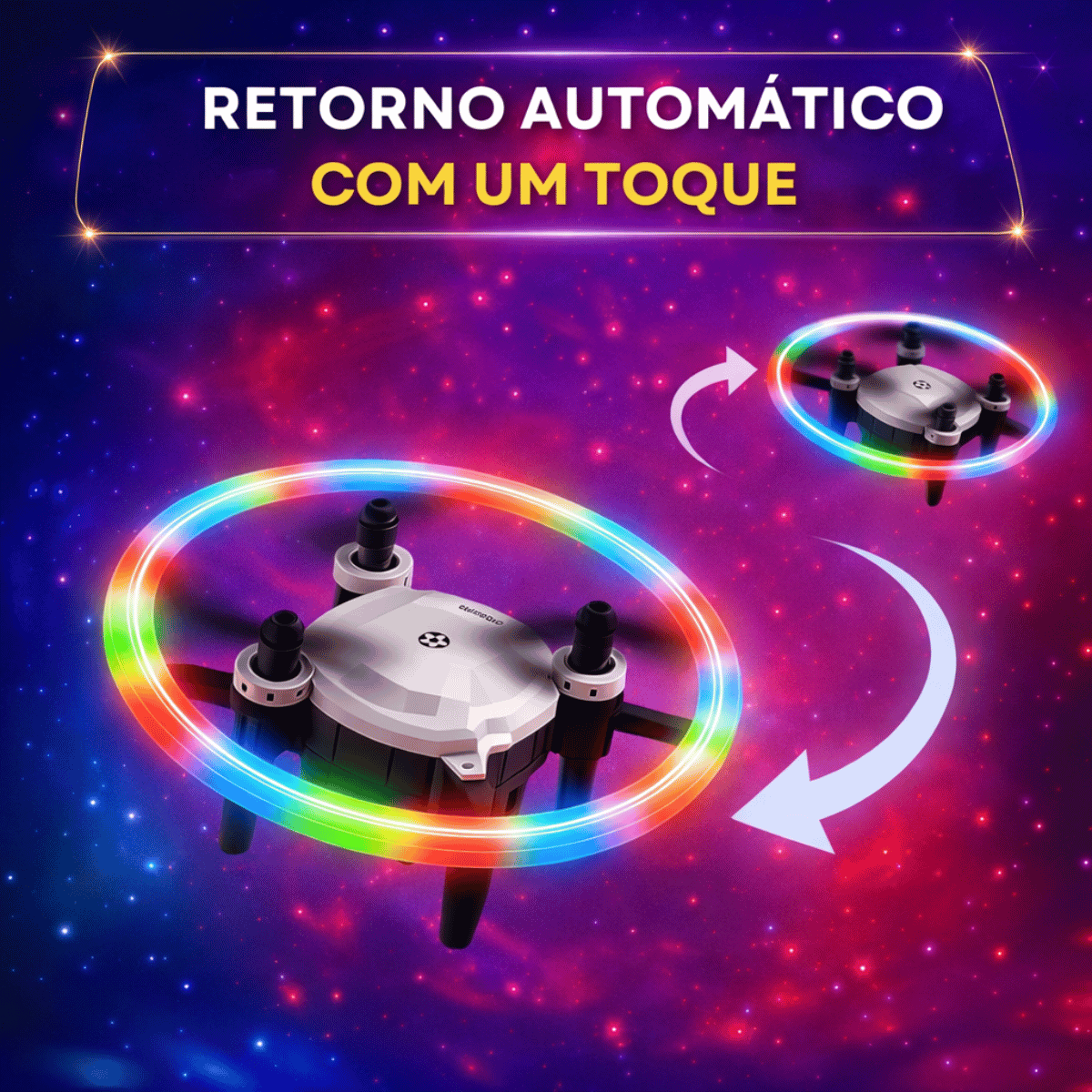 Drone Controle Remoto Giratório 360º Voa 100M Aurora Ball FX 41 Presente Crianças Inquebrável