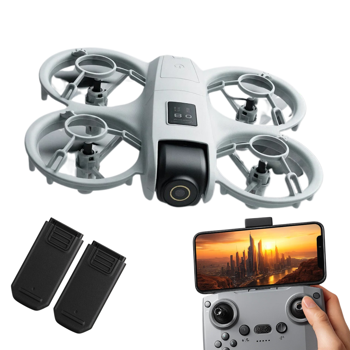 Mini Drone GT3 8k Duas Câmeras HD 5G FPV 2 Baterias
