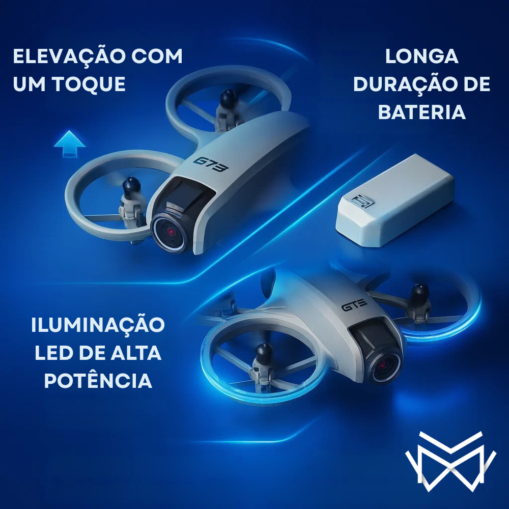 Mini Drone GT3 8k Duas Câmera HD 5G FPV Controle com Tela