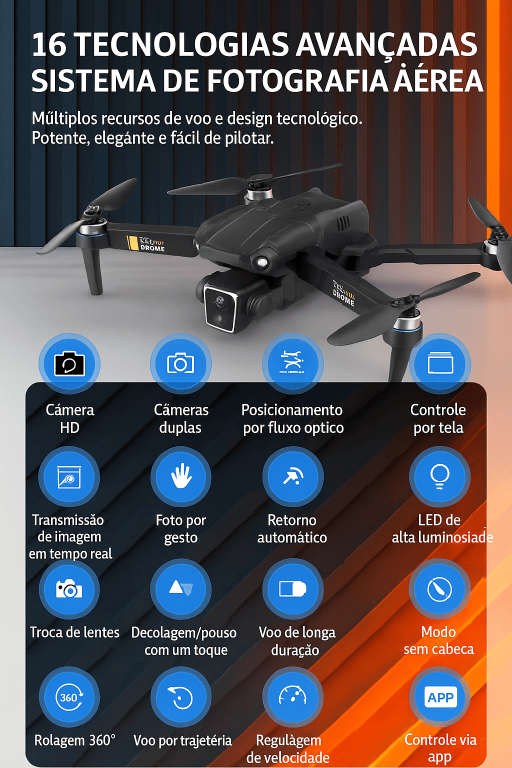 K13MAX Drone com câmera 4K/8K