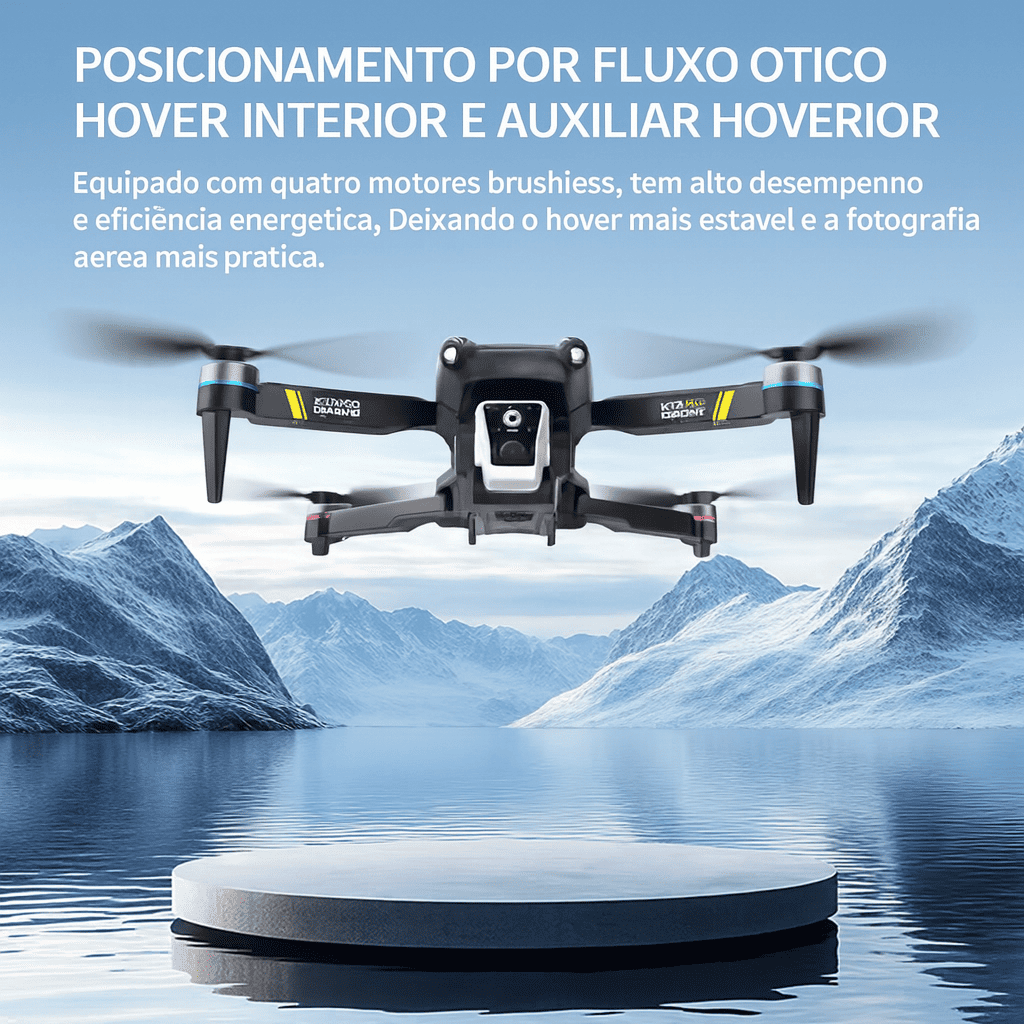 K13MAX Drone Profissional Dual Câmera 4K Full HD GPS Alto Desempenho Controle Com Tela SD