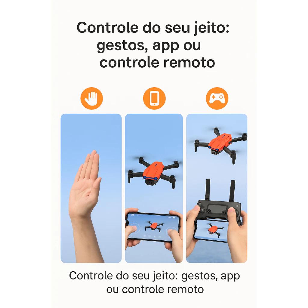 Drone Profissional Estavel com Camera 4K K3 Voo Balístico Wifi 2.4G