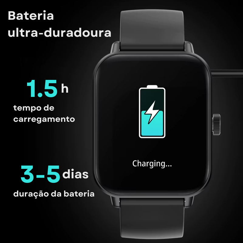 Relogio Inteligente P81 A prova d'água Bluetooth Tela de 1.9 Notificações Esportes Chamadas Fit