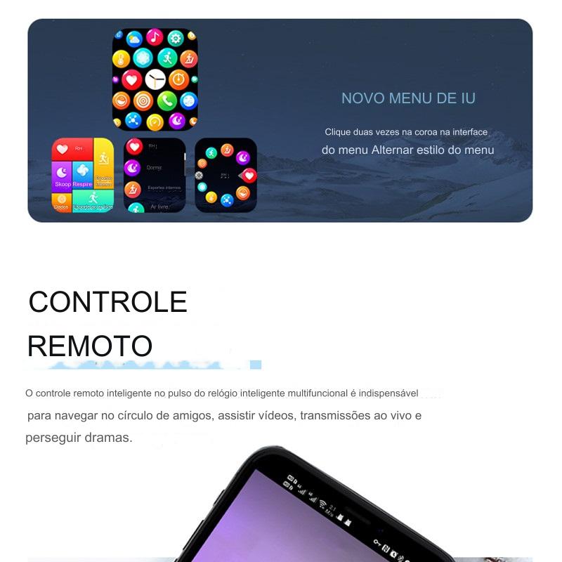 Smartwatch S11 Pro Esporte Chamadas Bluetooth 2 Pulseiras