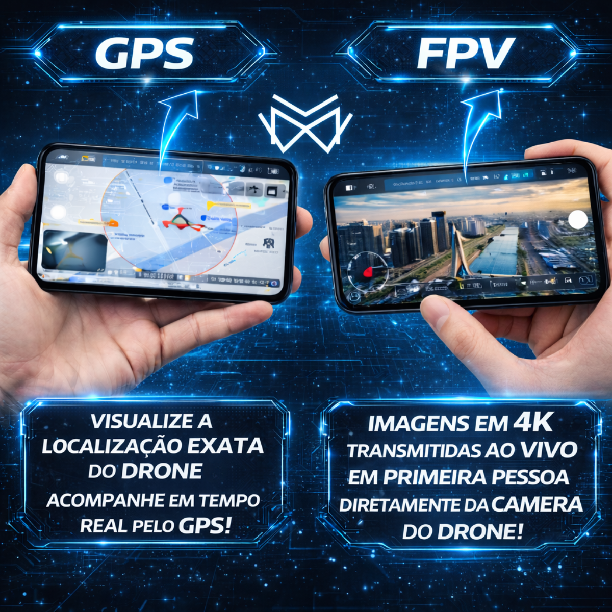 Drone S166 GPS Wi-Fi 5Ghz Dual Câmera HD Motor Brushless