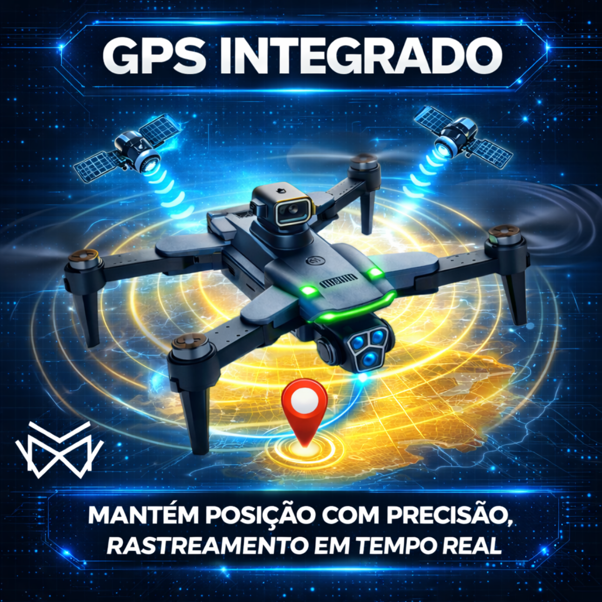 Drone S166 GPS Wi-Fi 5Ghz Dual Câmera HD Motor Brushless