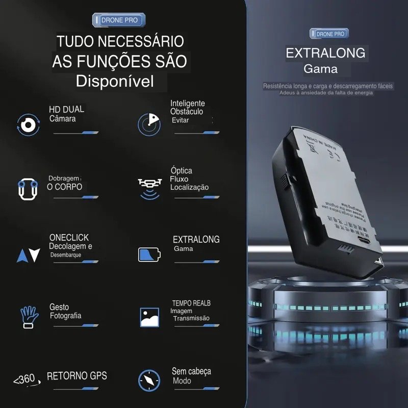 Drone Com Duas Câmeras 8k S166 GPS Maps Wifi 5G Original MW