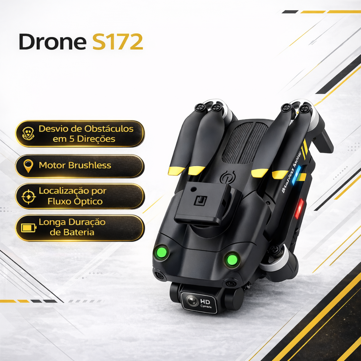 Drone S172 Duas Câmeras 4K Wifi 5G Obstaculo Motor Brushless