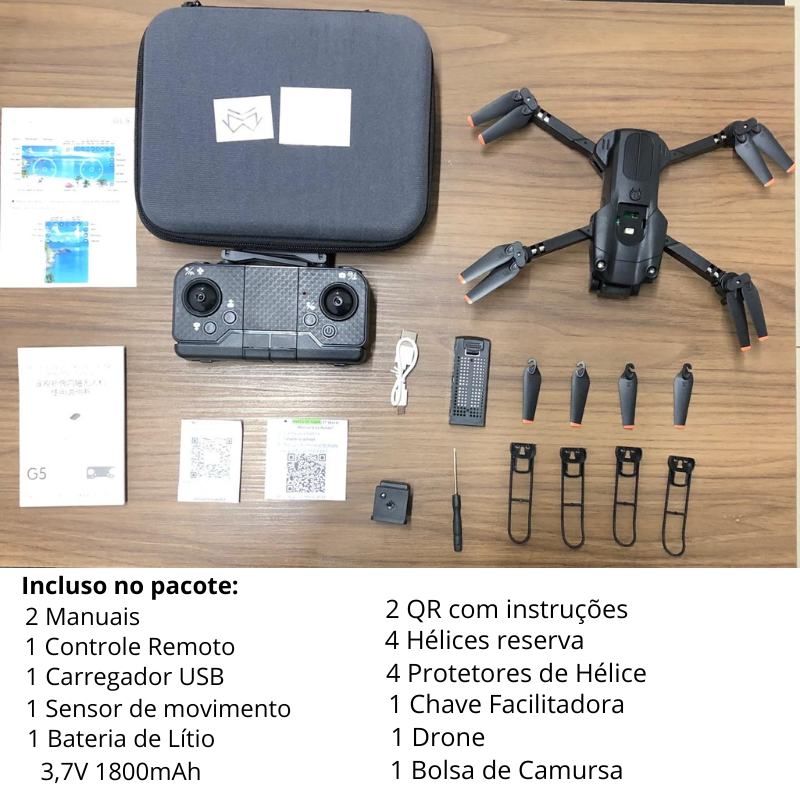 Drone S172 Max C/ Duas Câmeras 4K Wifi 5G Sem Cabeça 4 Bat
