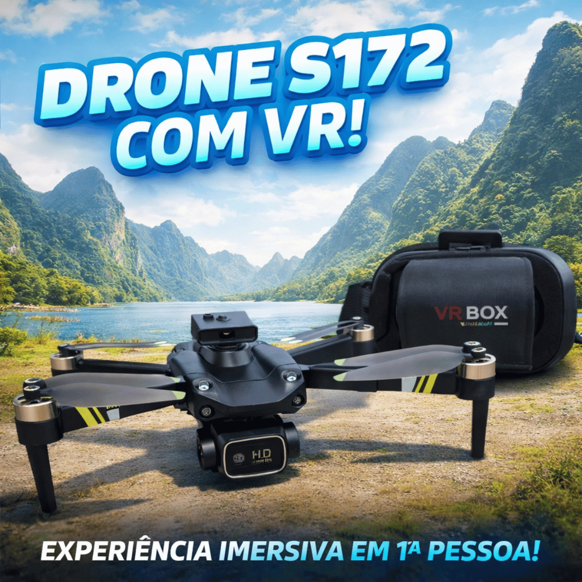 Drone Profissional S172 Com Óculos VR incluso