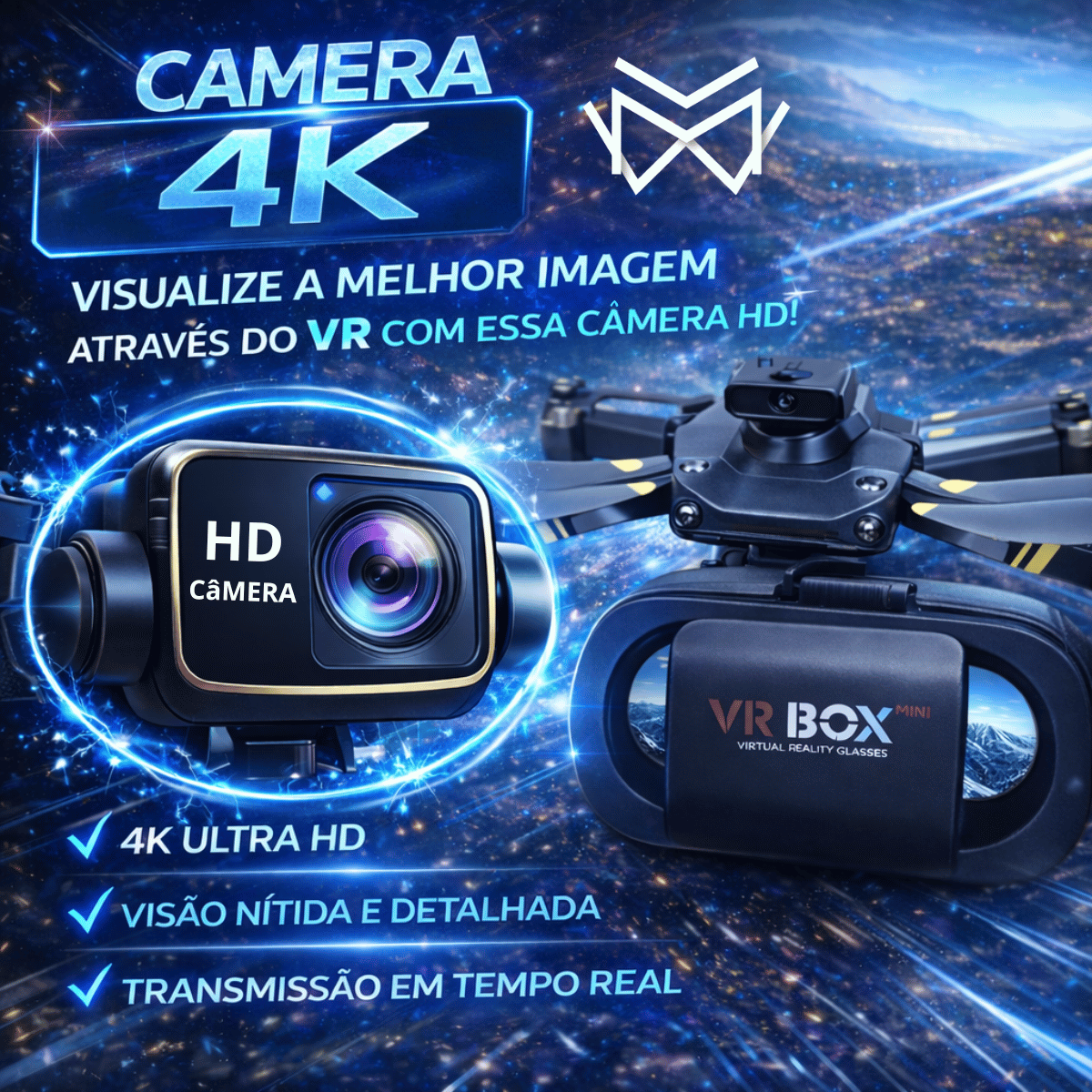 Drone Profissional S172 Com Óculos VR incluso