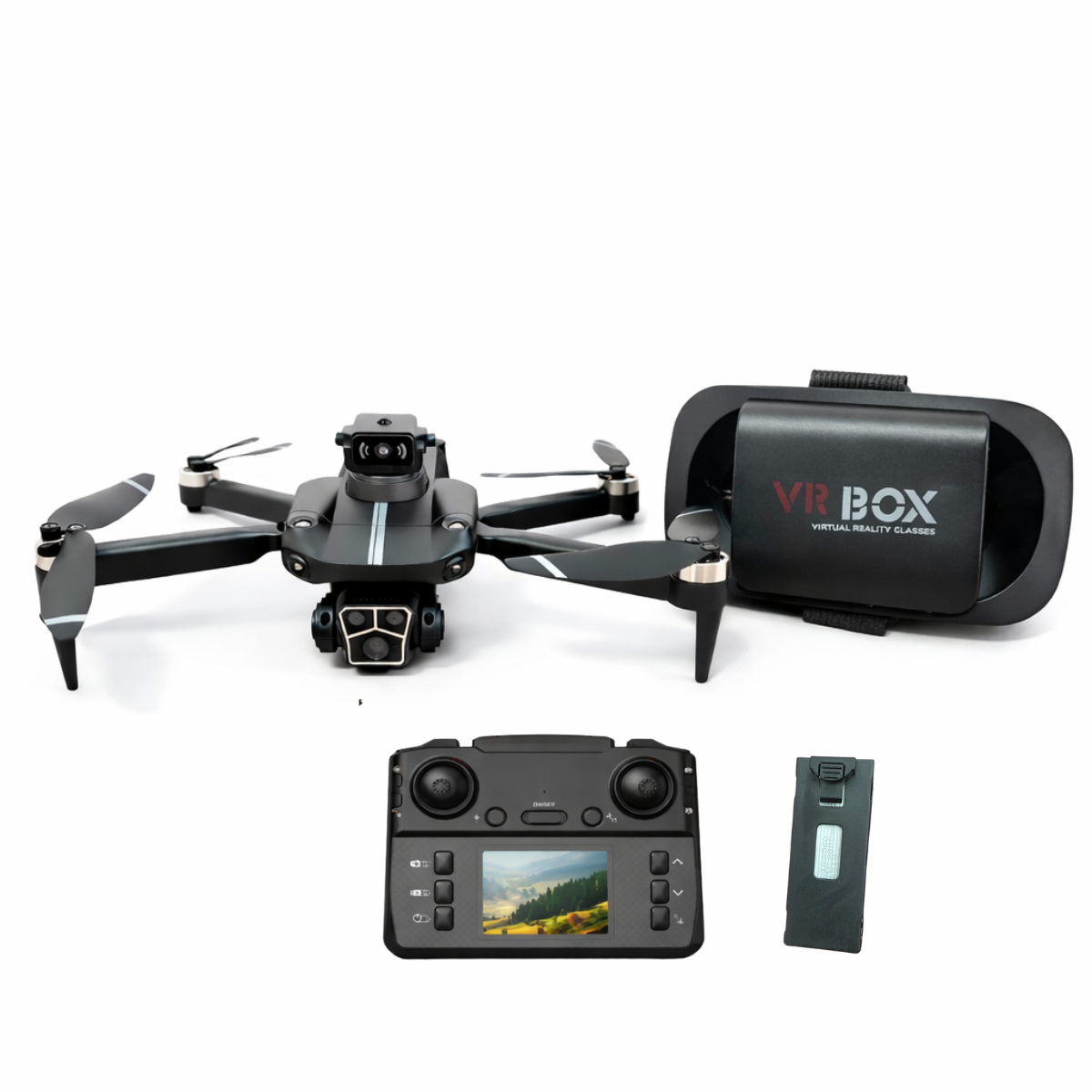 Drone Dual Câmera 4K S182 WiFi 2.4G Sensor de Obstaculos VR