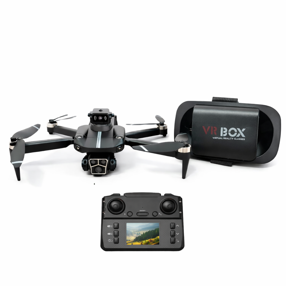 Drone Dual Câmera 4K S182 WiFi 2.4G Sensor de Obstaculos VR