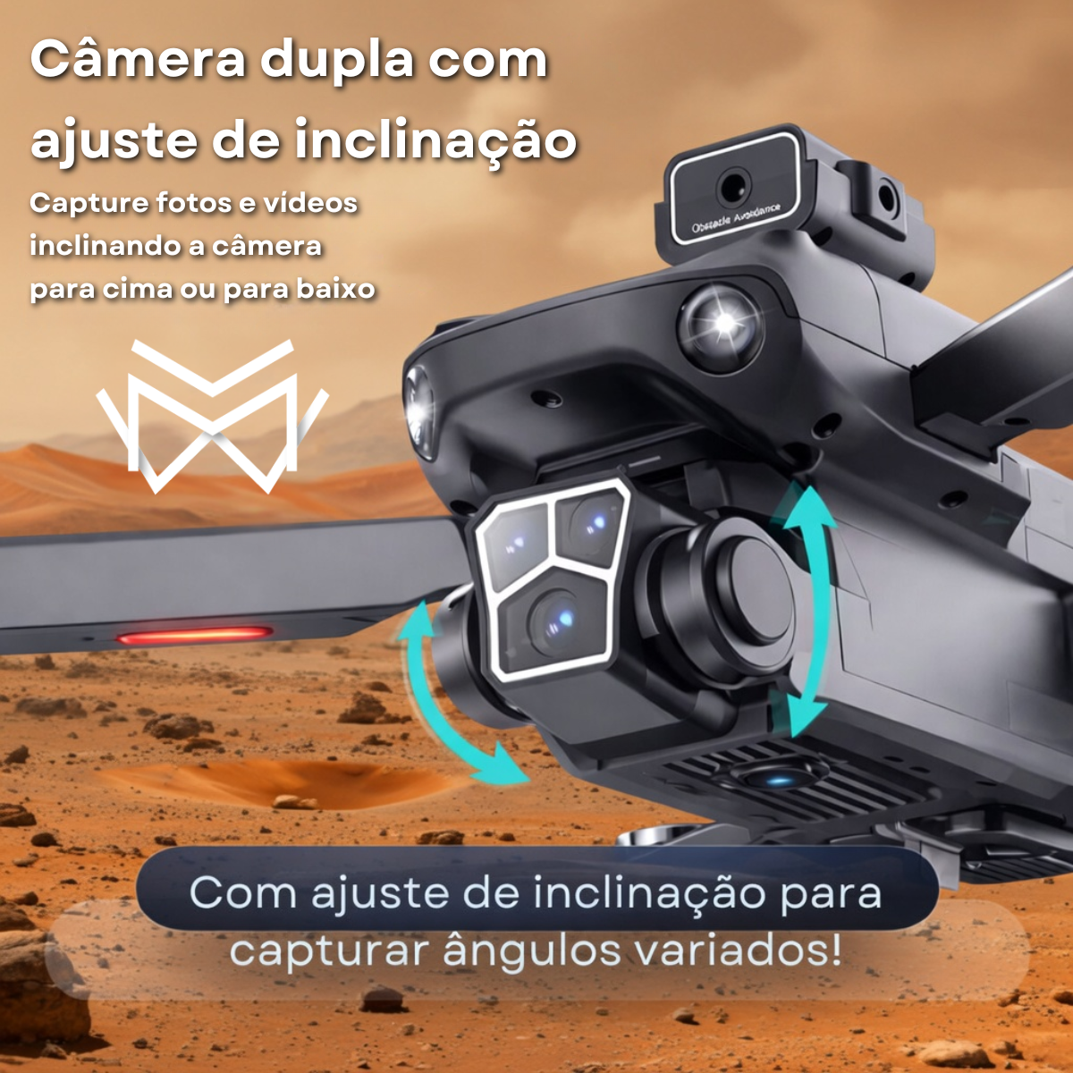 Drone Dual Câmera 4K S182 WiFi 2.4G Sensor de Obstaculos VR