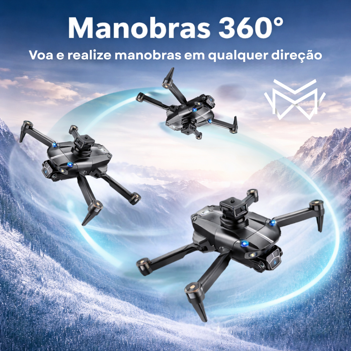 Drone Dual Câmera 4K S182 WiFi 2.4G Sensor de Obstaculos