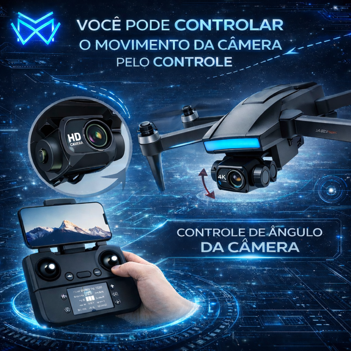 Drone Pro S187 GPS Maps Com VR 5G 3KM 3 Gimbal Dual Cam 4K