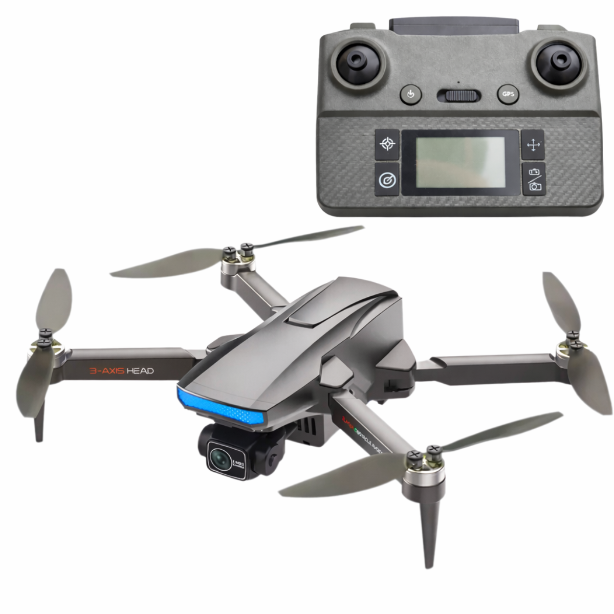 Drone Profissional S187 GPS Maps 5G 3KM 3 Gimbal Dual Cam 4K