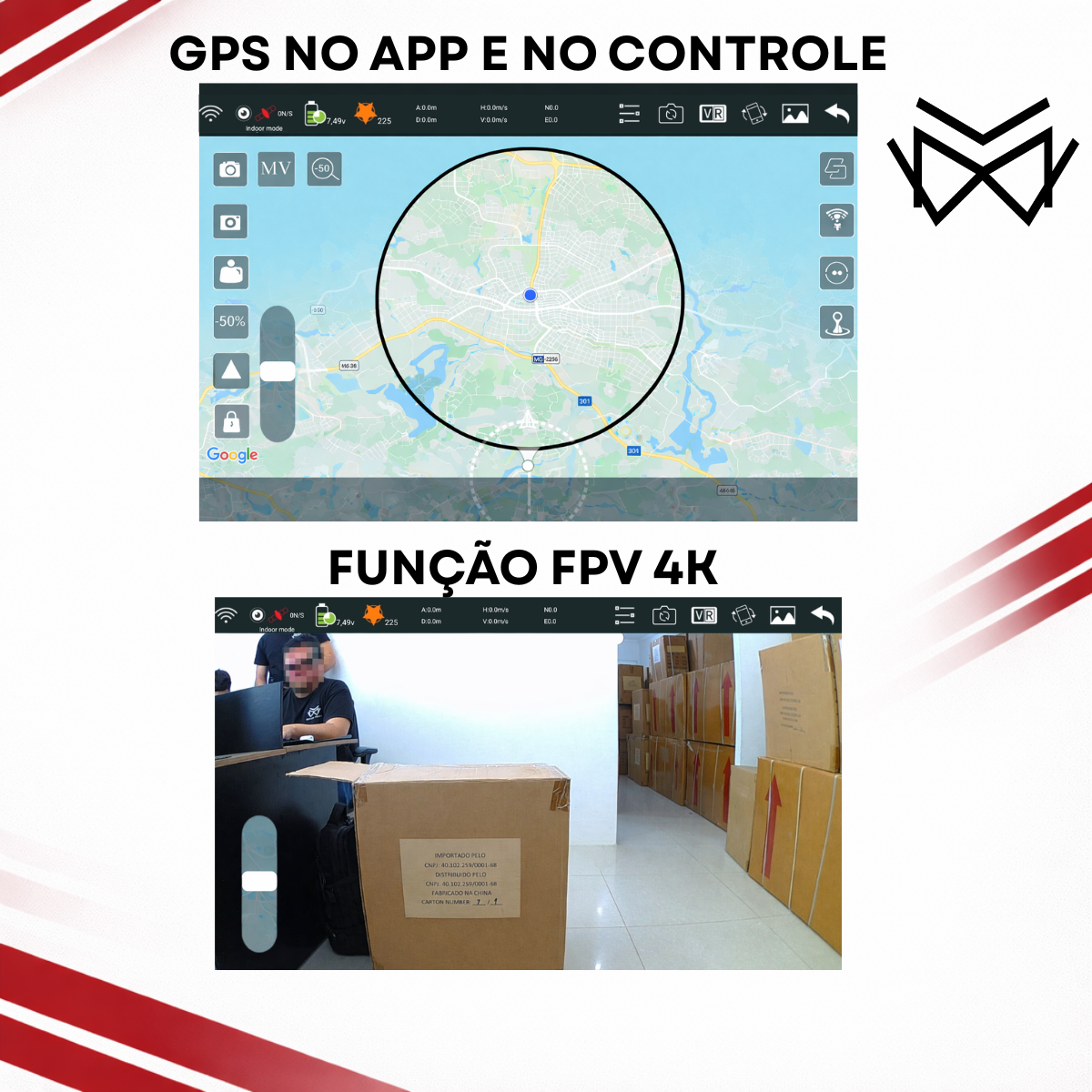 Drone Profissional S187 GPS Maps 5G 3KM 3 Gimbal Dual Cam 4K