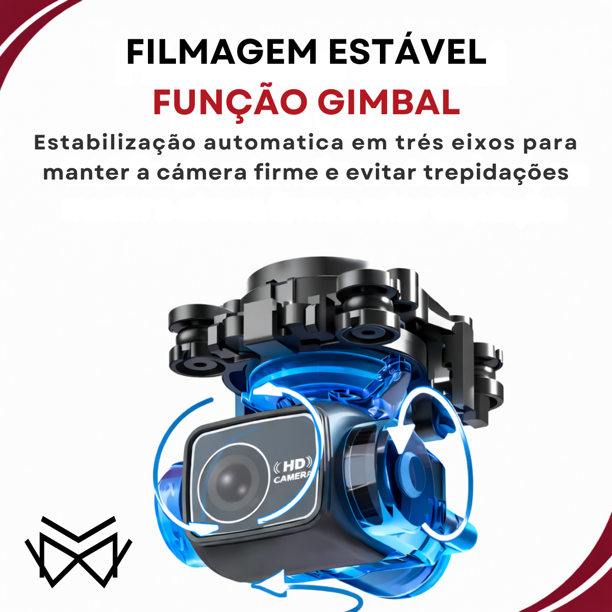 Drone Profissional S187 GPS Maps 5G 3KM 3 Gimbal Dual Cam 4K