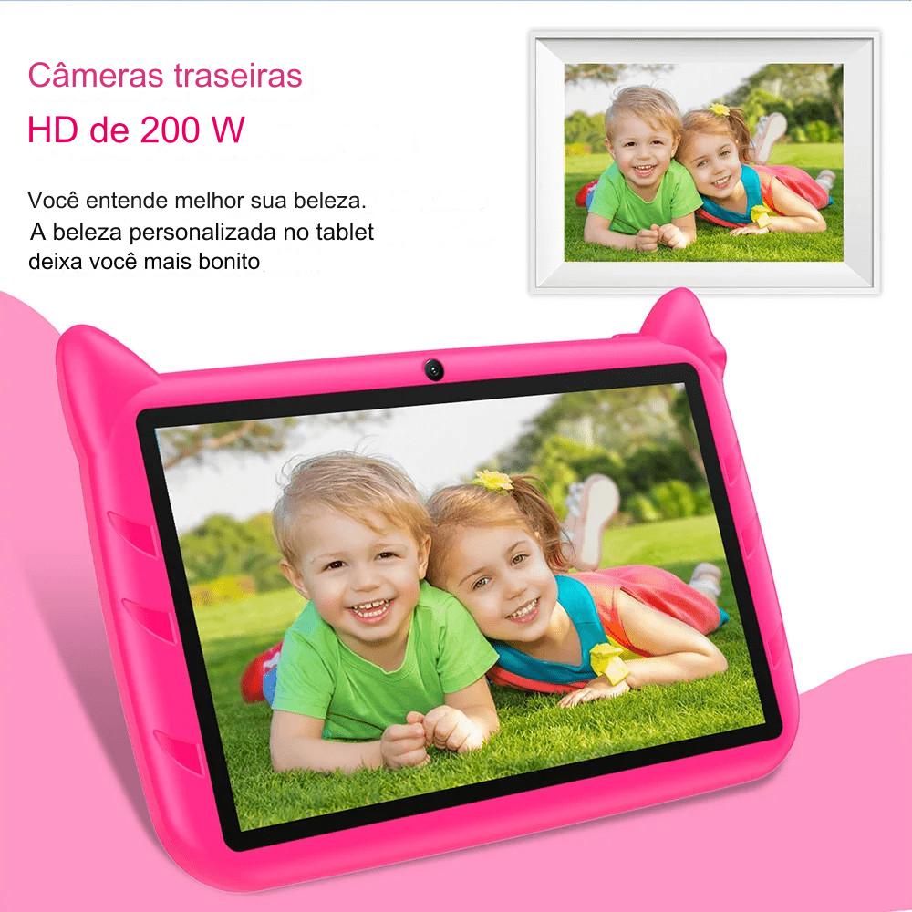 Tablet Infantil 7 Polegadas 2gb Ram Apps Android Azul Rosa