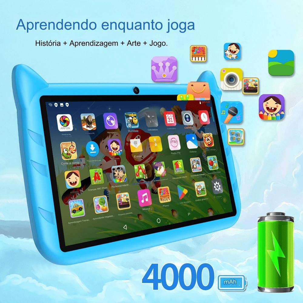 Tablet Infantil 7 Polegadas 2gb Ram Apps Android Azul Rosa