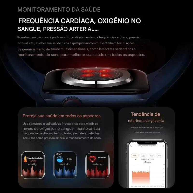 SmartWatch 9 Plus Esportes com Pulseira Extra Branco