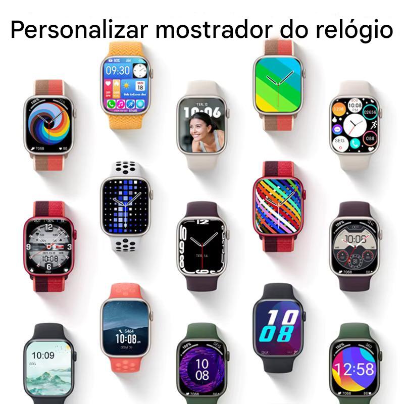 Relogio Inteligente 9 Plus Esportes com Pulseira Extra Cinza