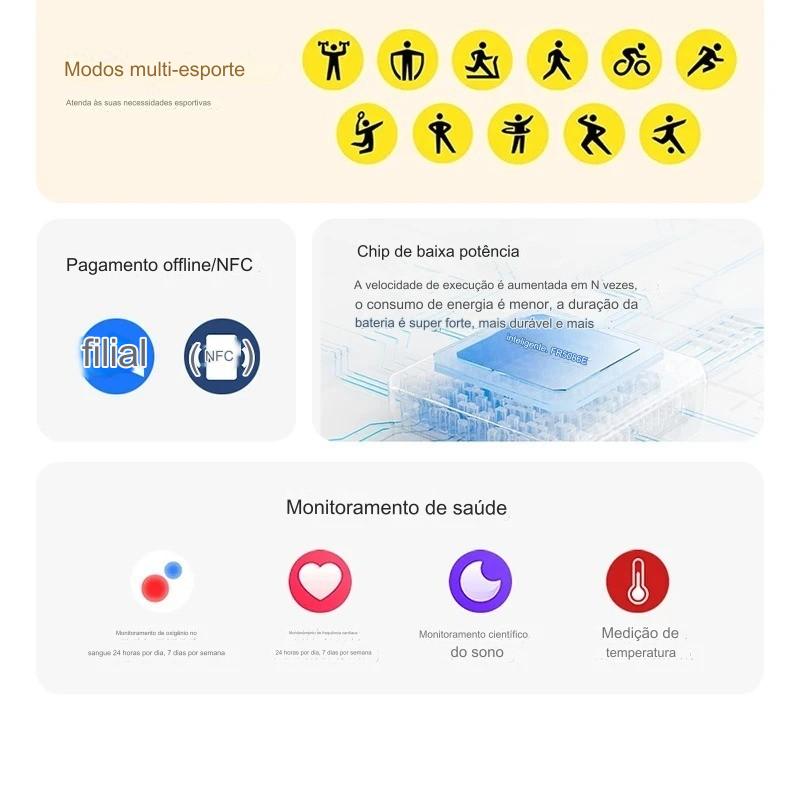 Relogio Inteligente 9 Plus Esportes com Pulseira Extra Cinza