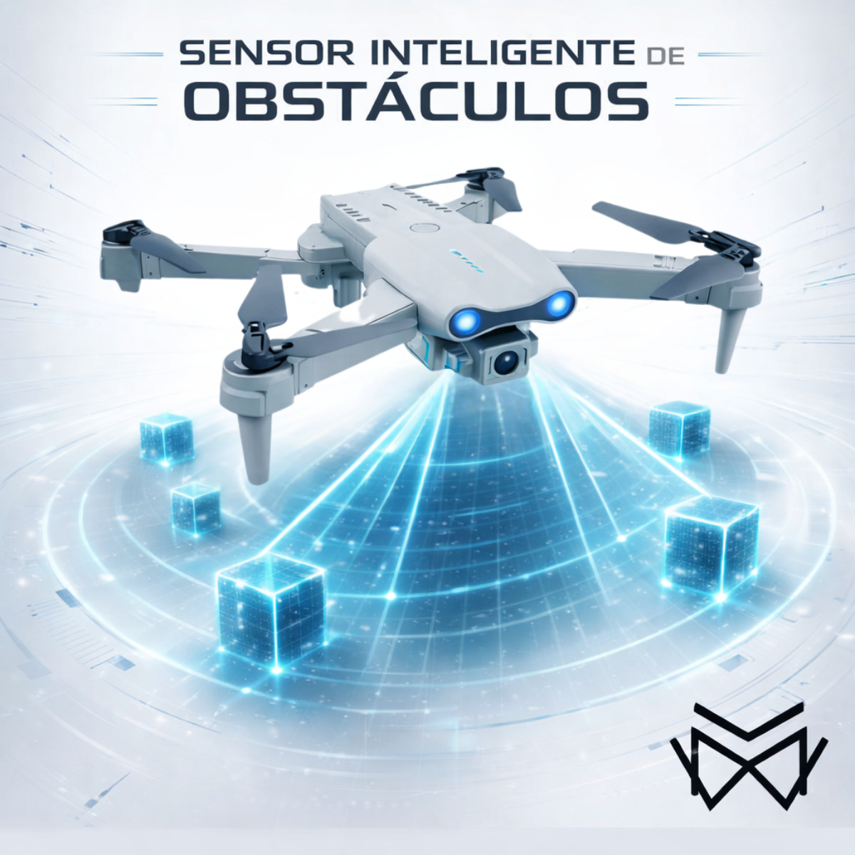 Drone Camera HD Inova Evita Obstáculos WiFi 2.4G 1 Bateria