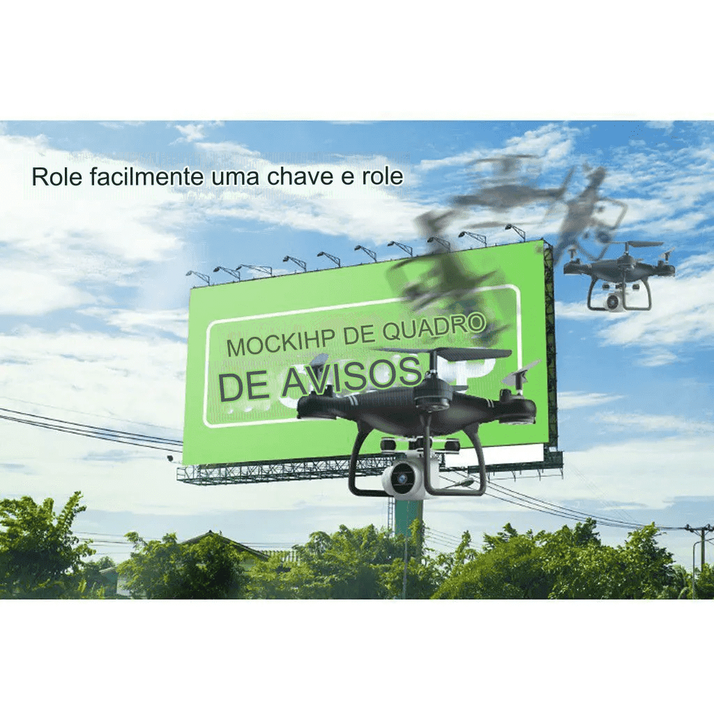 Drone X54 Profissional com Câmera 4k Wifi 2.4 Ghz Sistema FPV Transmissão tempo real PRETO
